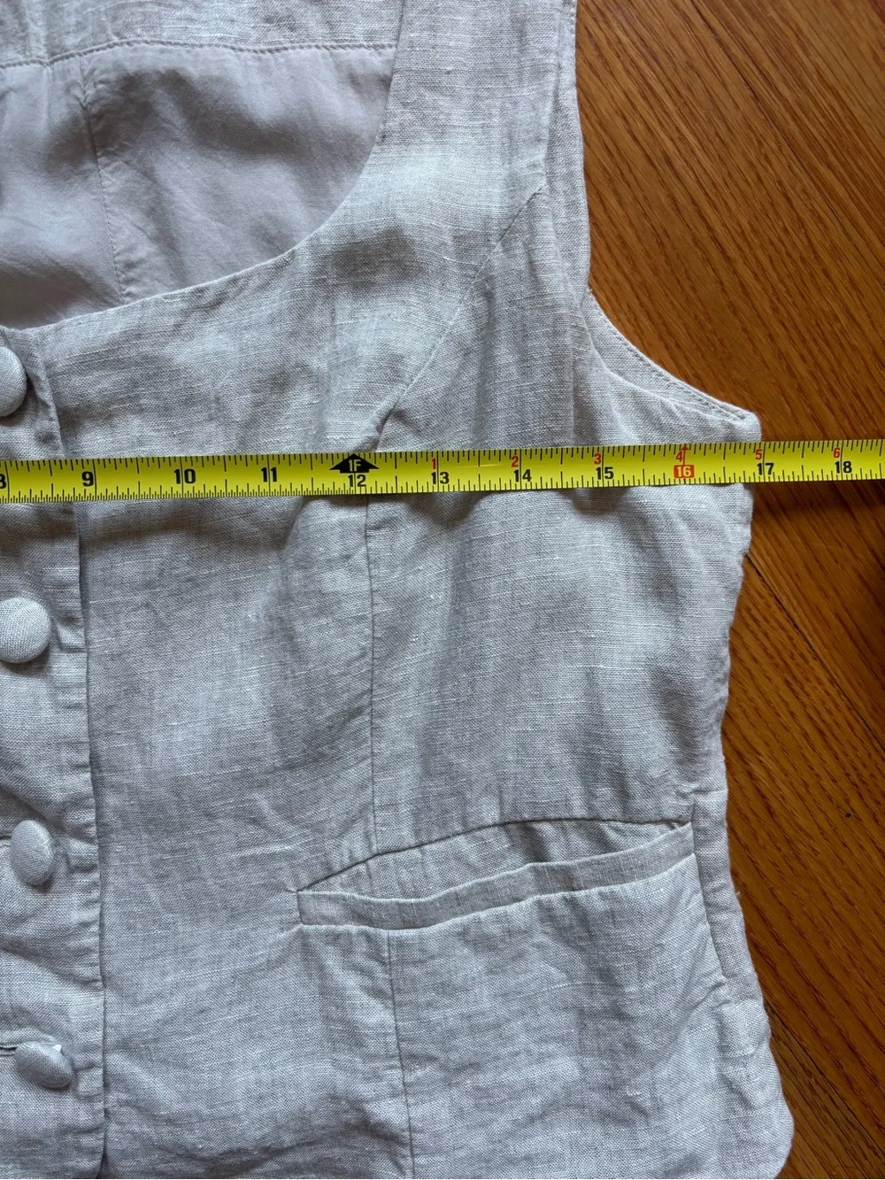 J.Crew Women's Cream Linen Button-Front Tank Vest